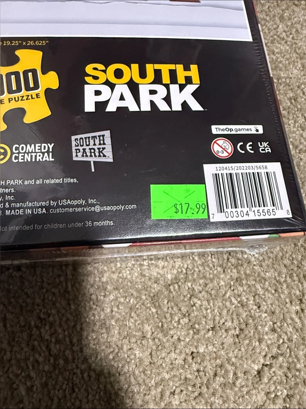 1000 piece puzzle - South Park “Paper Bus Stop”